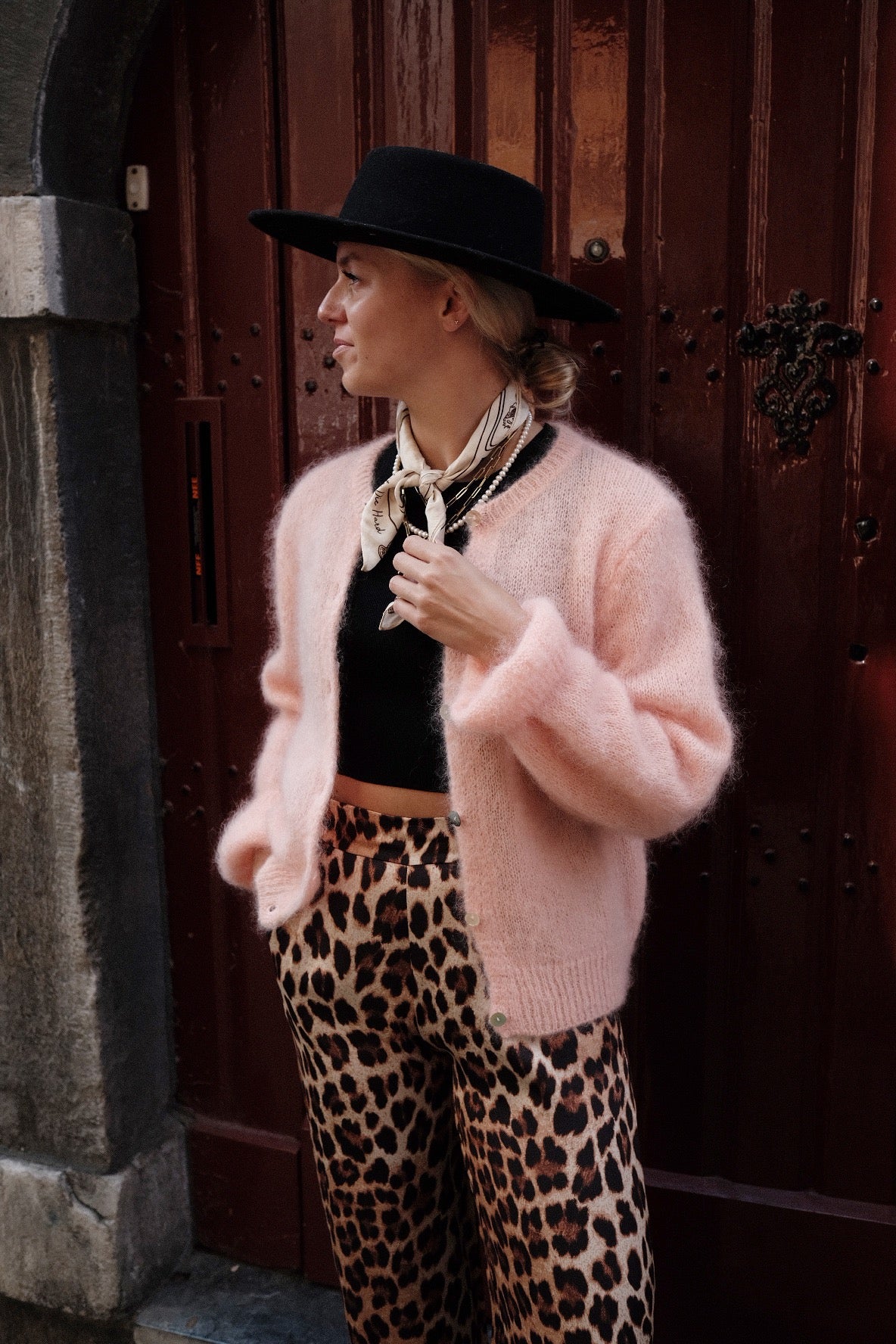 BROEK - VISCOSE PANTERPRINT ELASTIEKE BAND