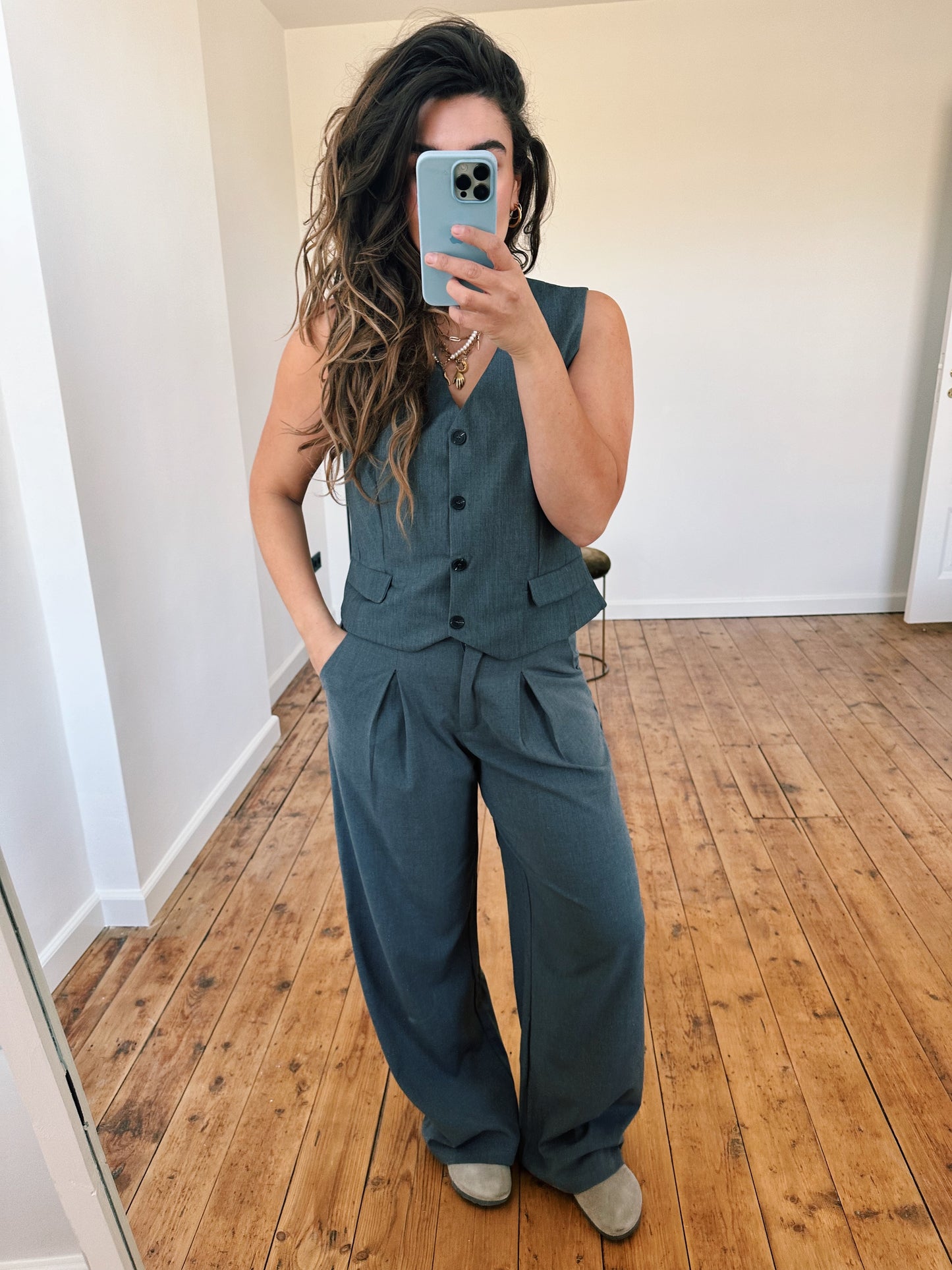 GILET - BIJPASSEND GRIJS