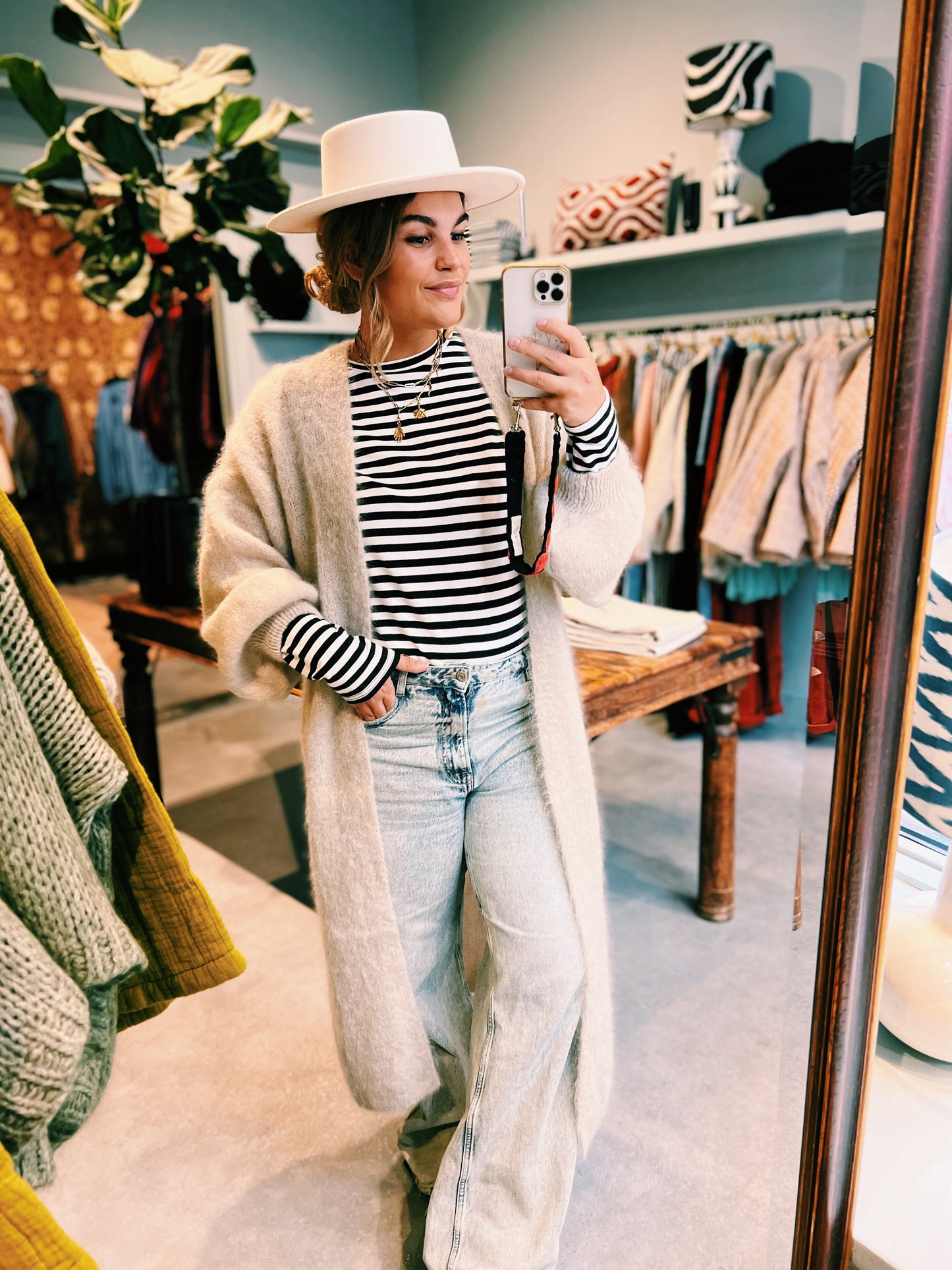 ROSIE - VEST MOHAIR BEIGE LANG