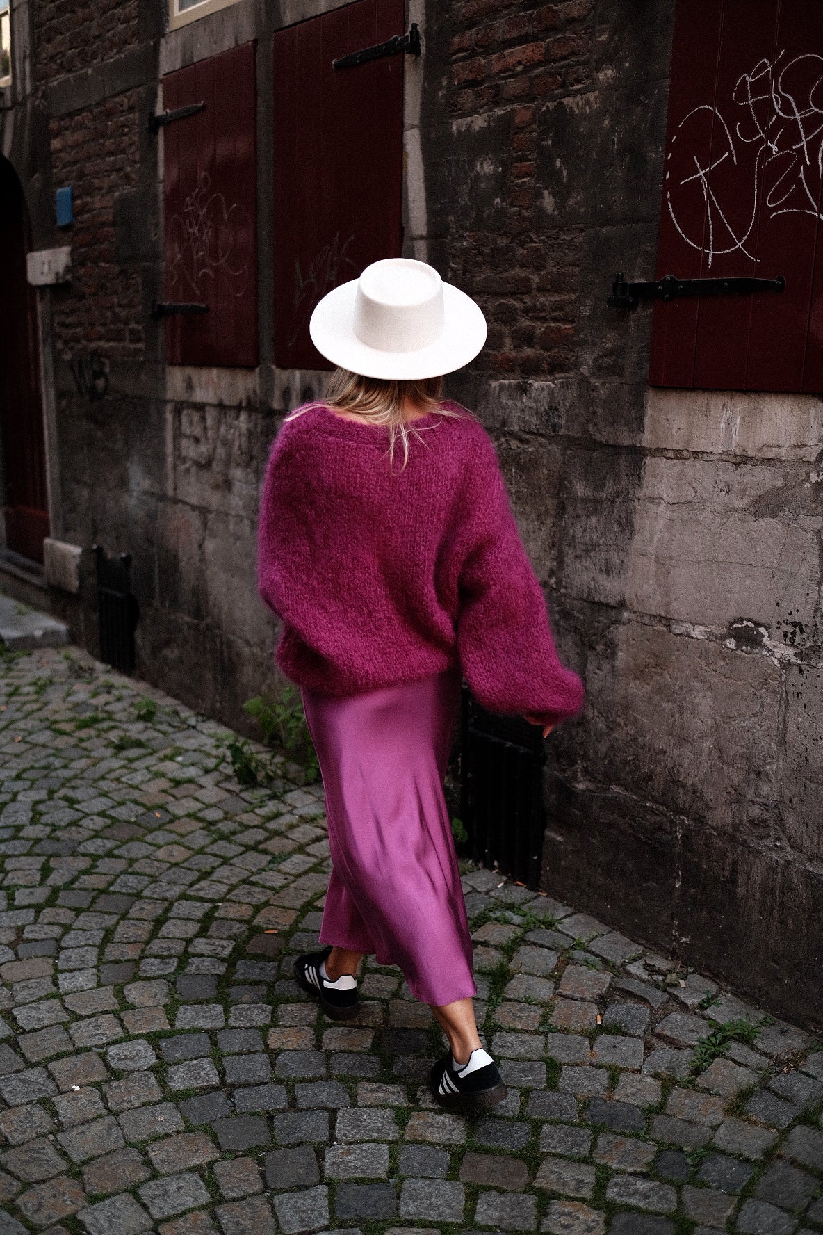 RAAN - MOHAIR GROFGEBREID FUCHSIA