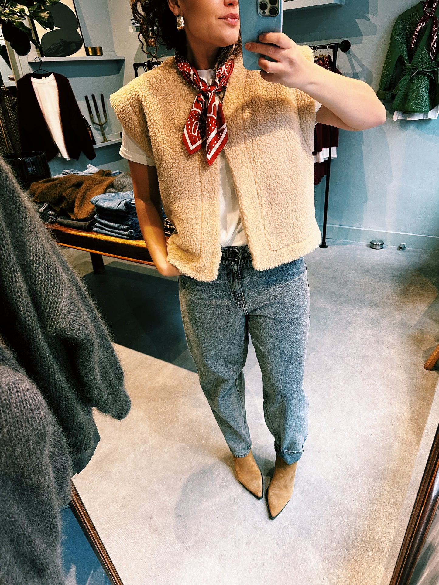 GILET - BEIGE RECHTE FIT