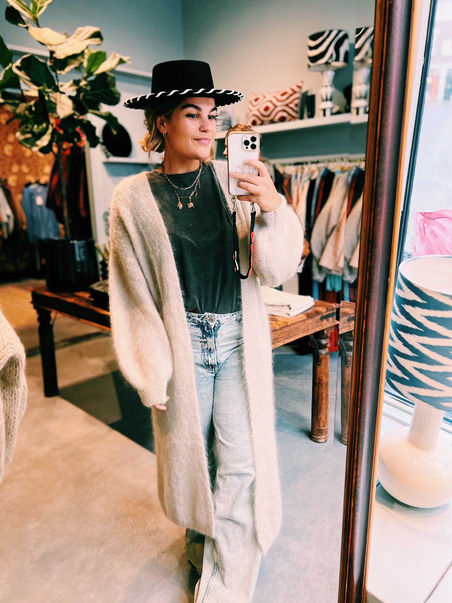 ROSIE - VEST MOHAIR BEIGE LANG