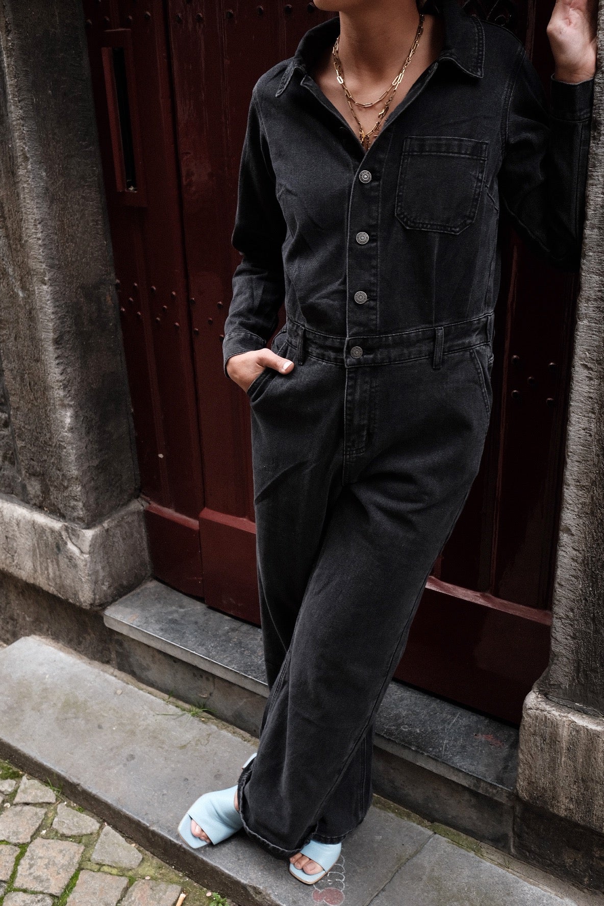 JUMPSUIT - JEANS GRIJS