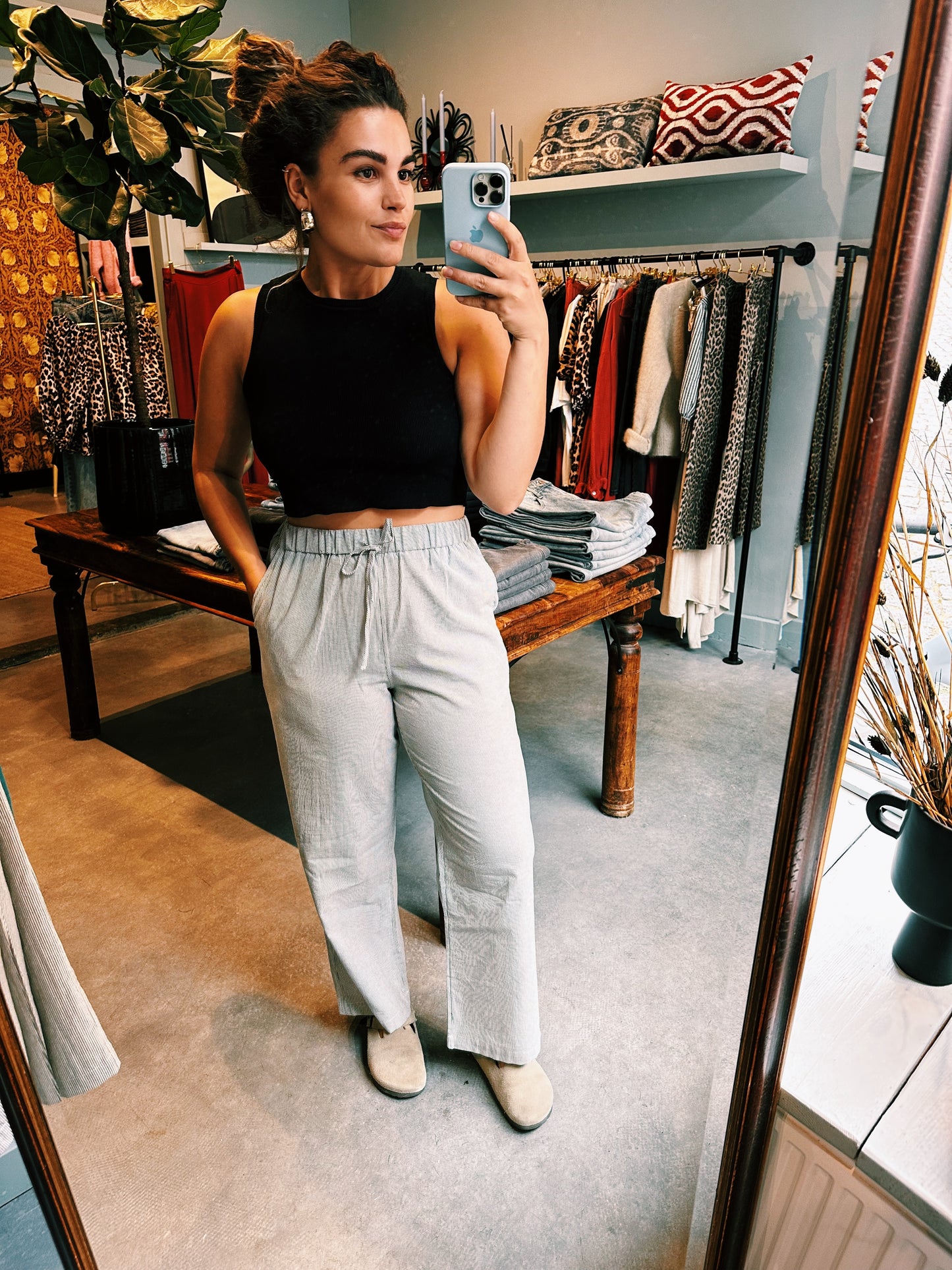 BROEK - KATOEN STREEP