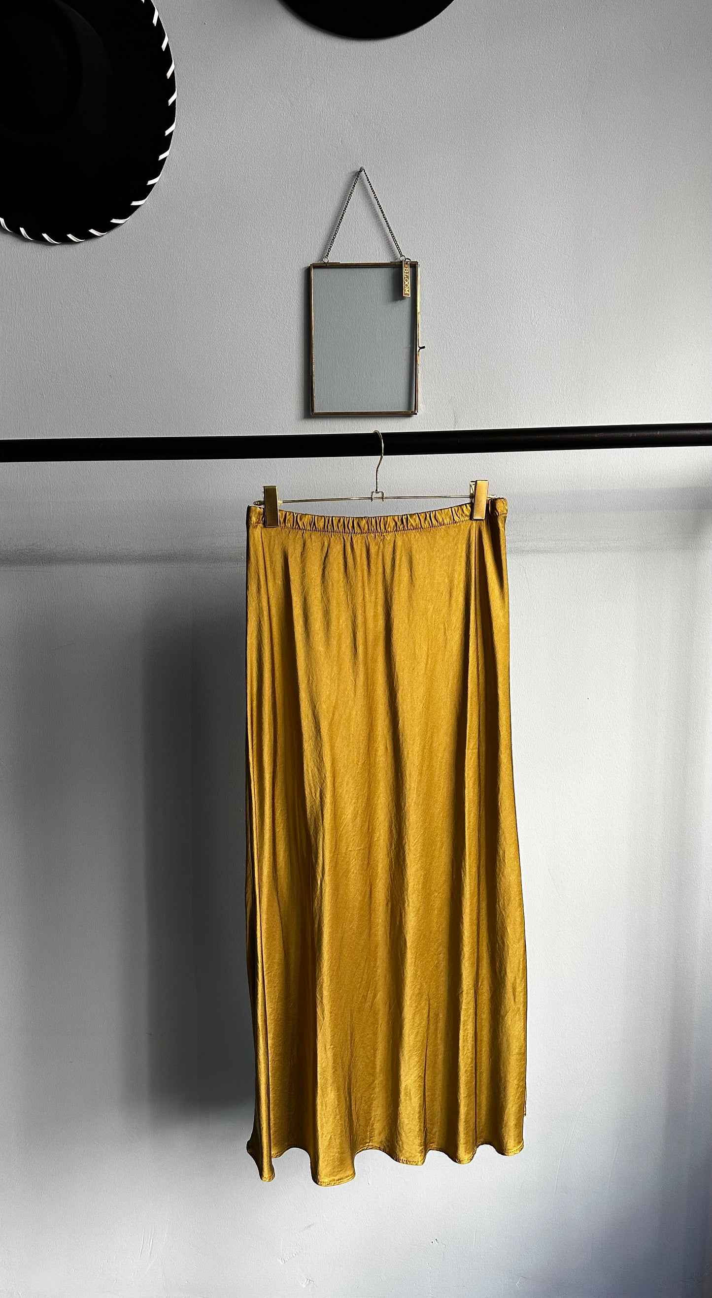 ROK - VISCOSE GROEN/GEEL