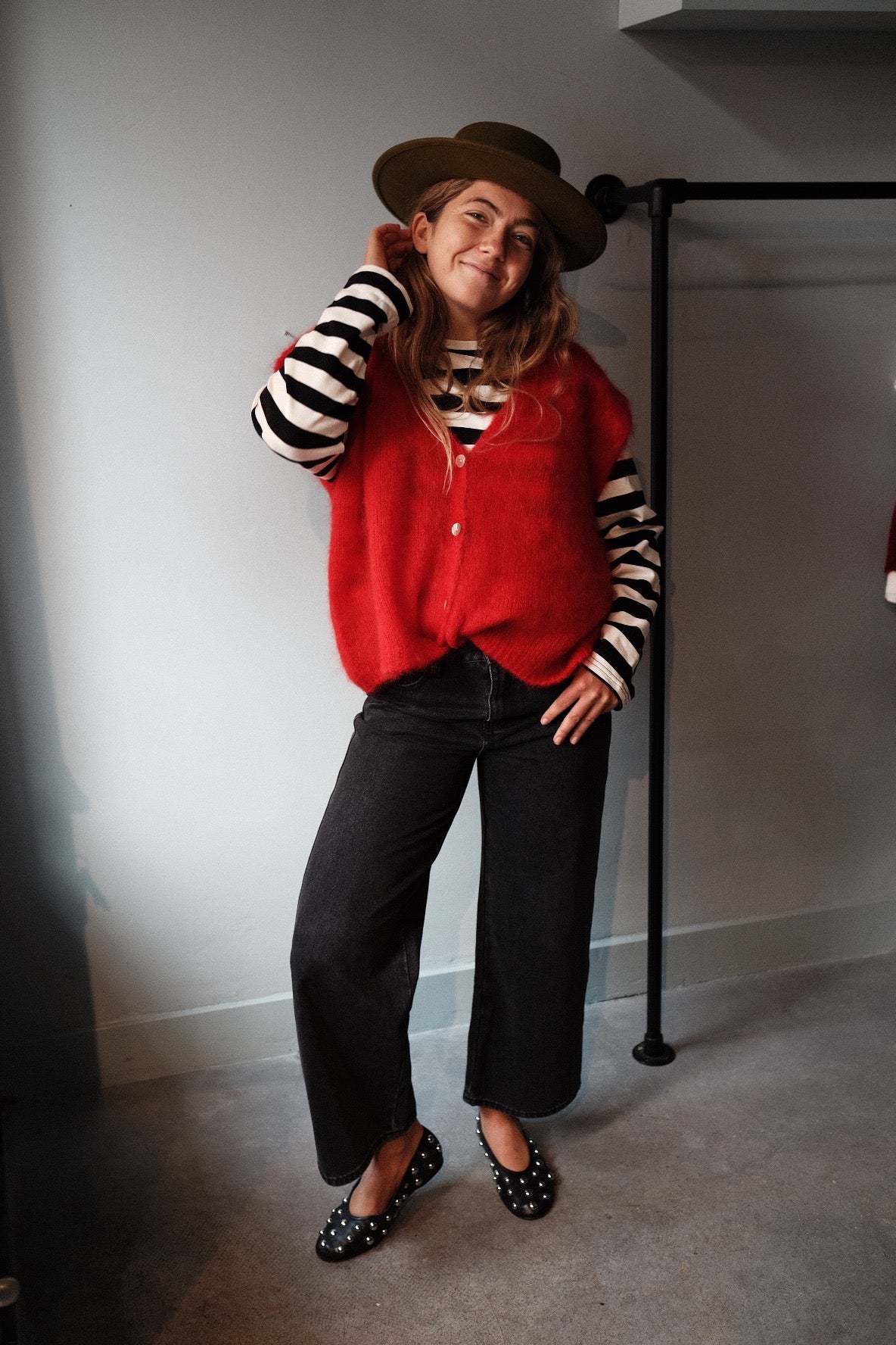 JEPPE - GILET OVERSIZED ROOD