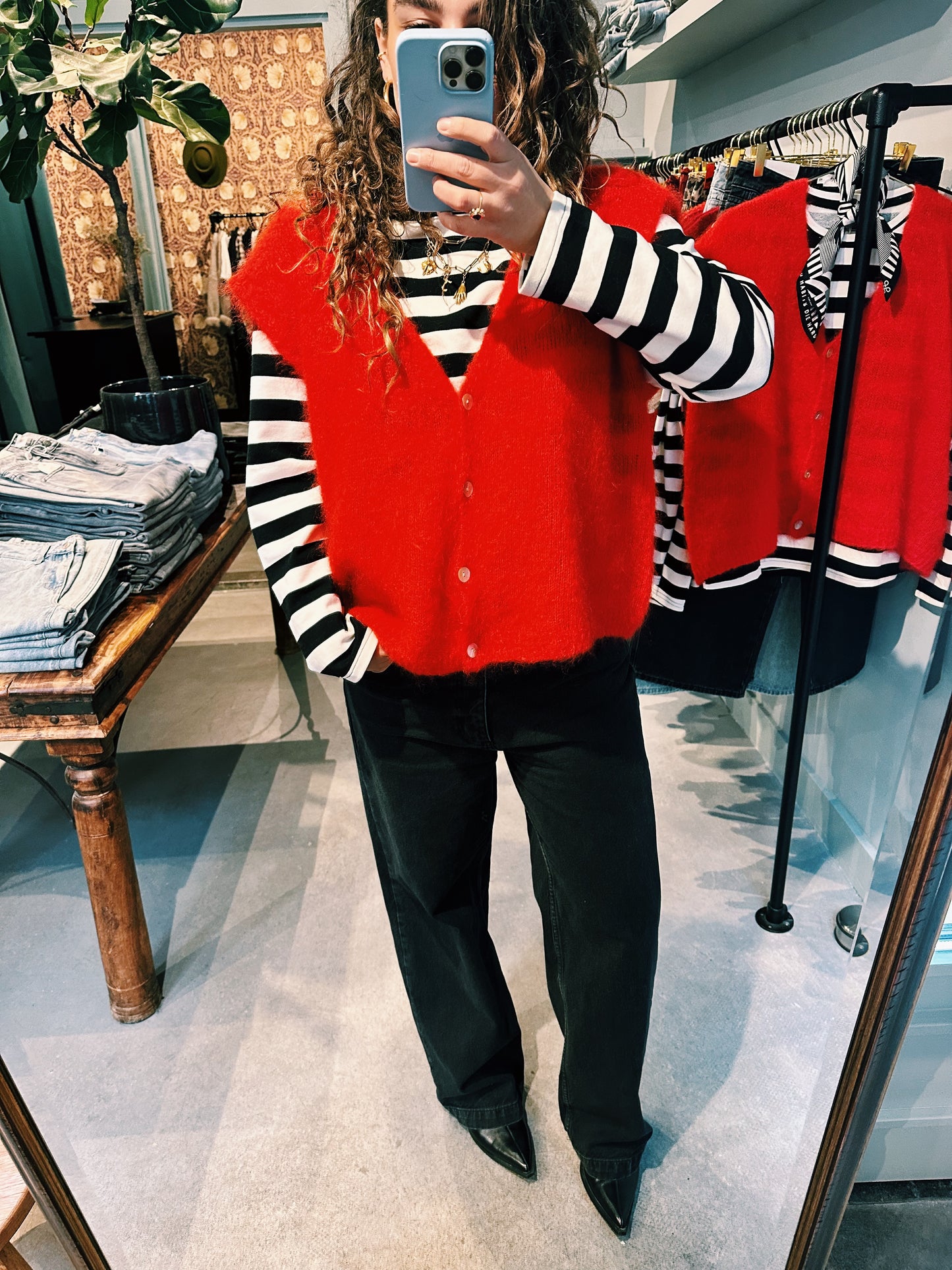 JEPPE - GILET OVERSIZED ROOD