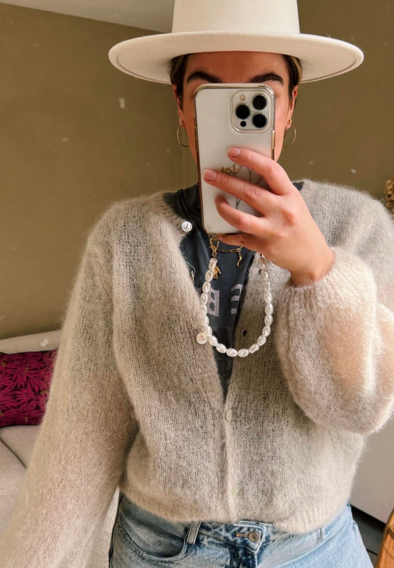 LOU - MOHAIR VEST BEIGE