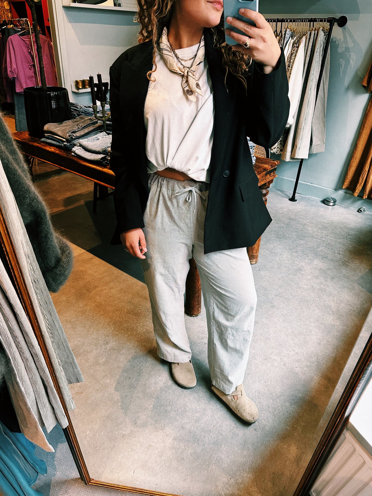 BROEK - KATOEN STREEP