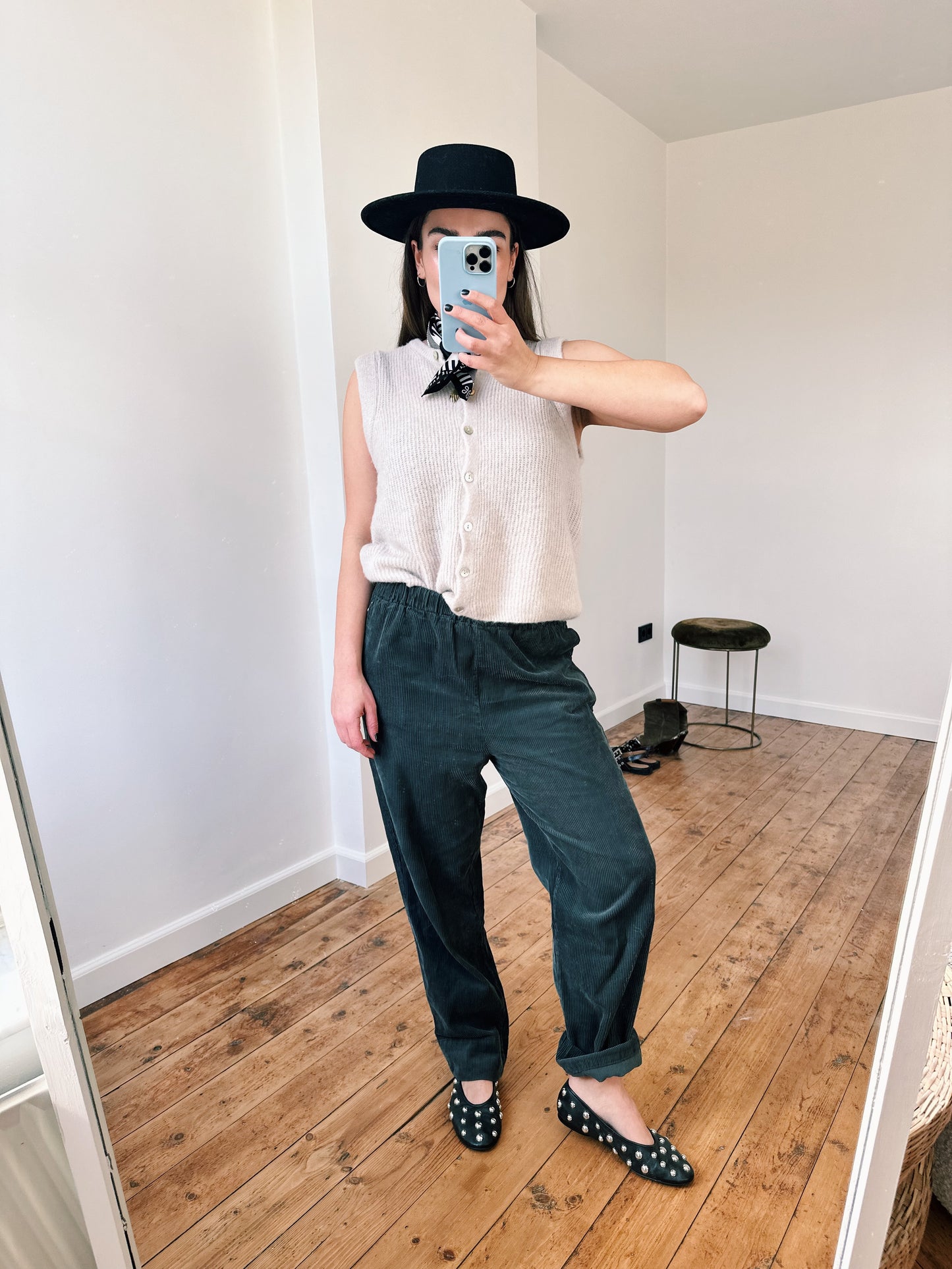 BROEK - RIB BROEK DONKERGRIJS