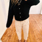 LOU - MOHAIR VEST ZWART
