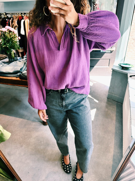 BLOUSE - FUCHSIA KATOEN