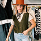 GILET - MOHAIR GROEN