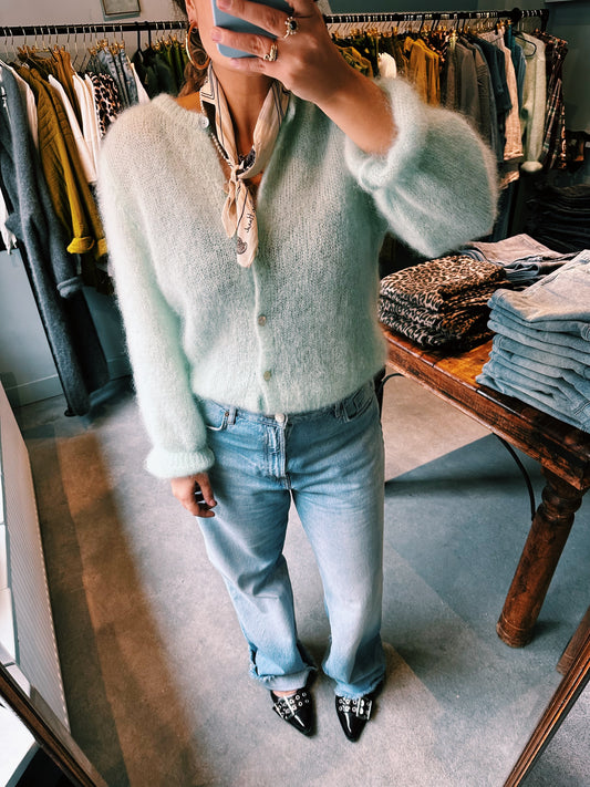 LOU - MOHAIR VEST MINT