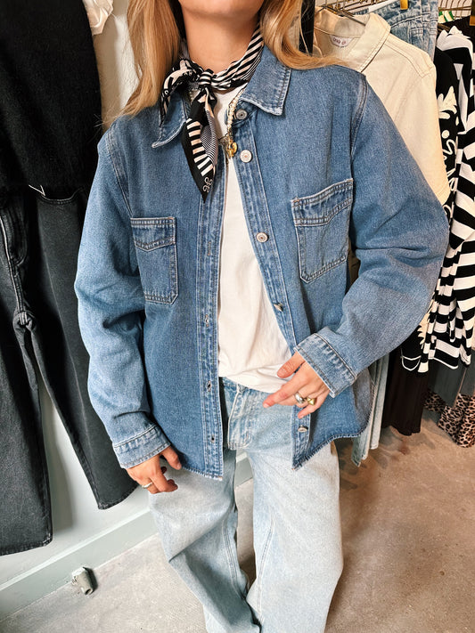 BLOUSE - JEANS BLAUW