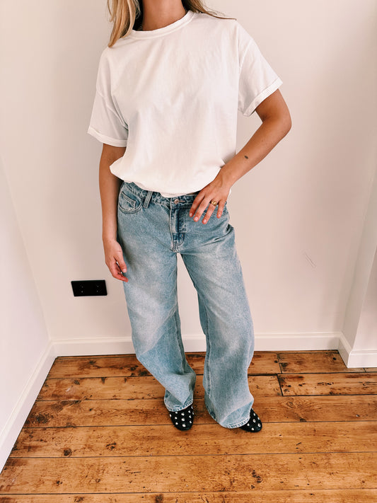 JEANS - WIDELEG BLAUW