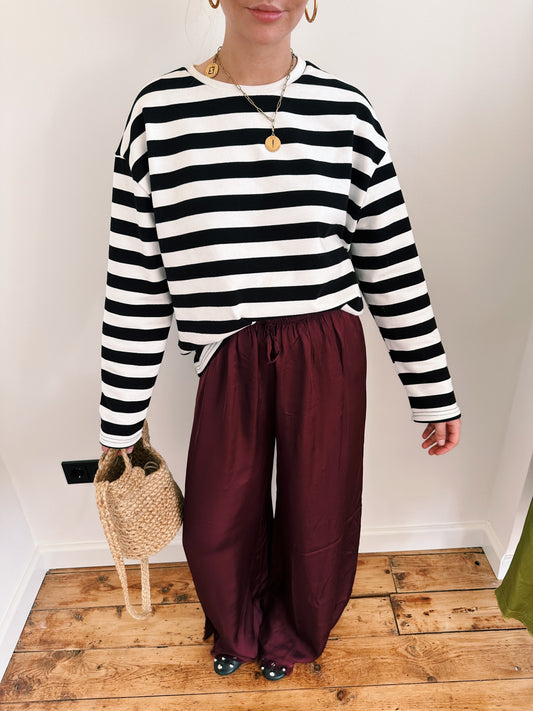 ABBEY - VISCOSE BROEK BORDEAUX