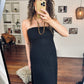 SEP - STRAPLESS JURK ZWART