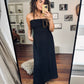 SEP - STRAPLESS JURK ZWART