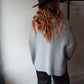 LIEN - GROFGEBREID VEST JEANSBLAUW