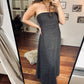 SEP - STRAPLESS JURK DONKERBRUIN