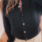 LOU - MOHAIR VEST ZWART