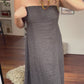 SEP - STRAPLESS JURK DONKERBRUIN