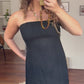 SEP - STRAPLESS JURK ZWART